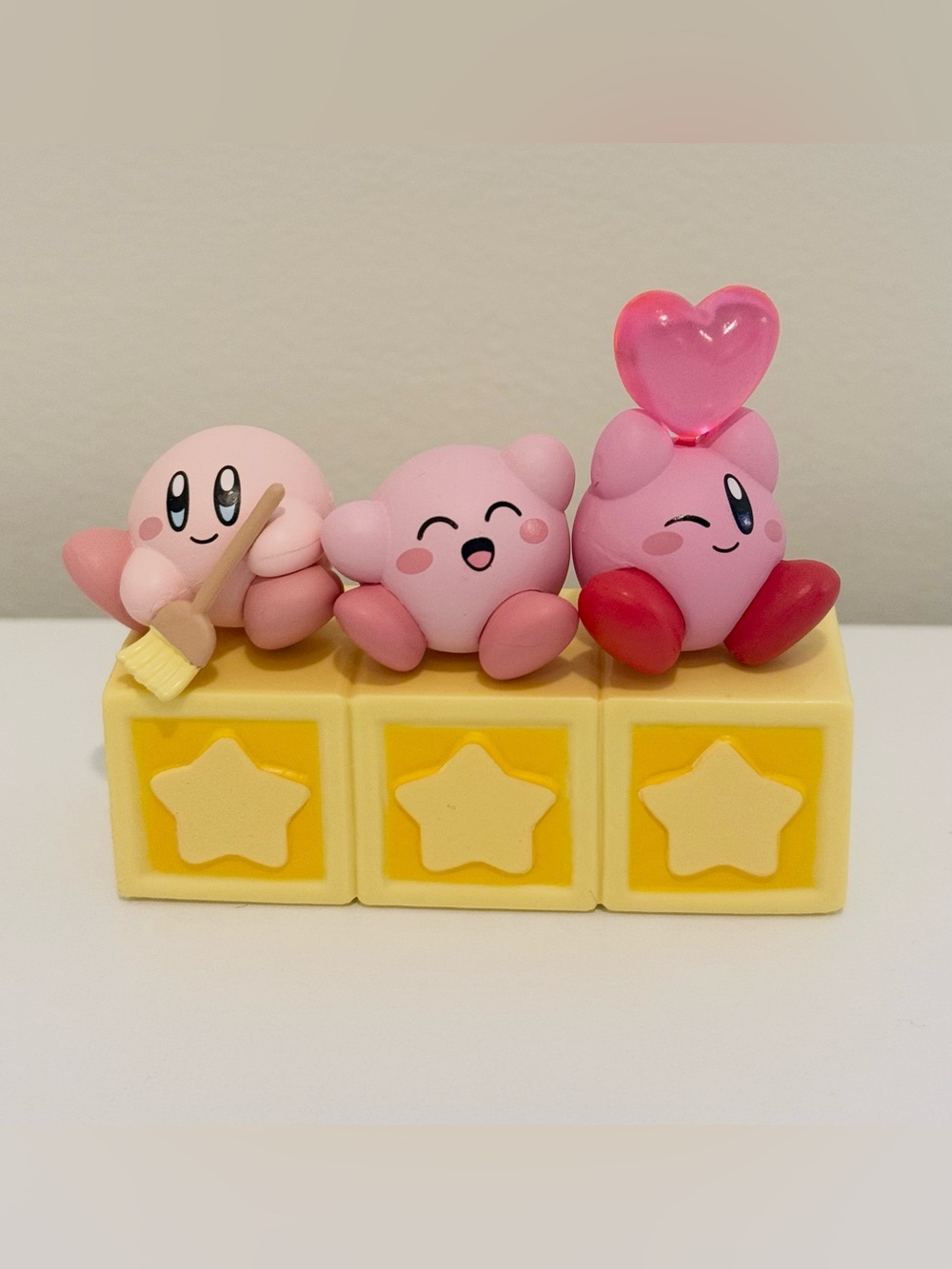 Re-Ment Kirby official 30th Anniversary Poyotto Collection figures with stand
